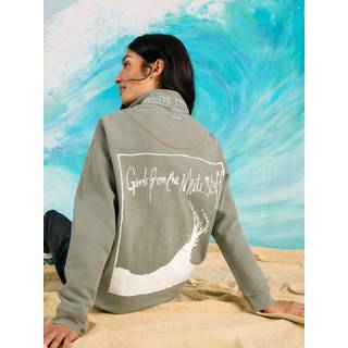 White Stuff White Stuff Green 100% Cotton Pique Plain Half Zip Sweater