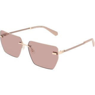 Calvin Klein Unisex CKJ25207S 722 Solbriller Metal Guld Rosa Firkantet Normal