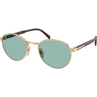 Prada Mand PR B51S 5AK40K Solbriller Metal Guld Lyseblå Rund Normal