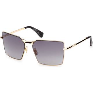 Max Mara Kvinde MM0135 MILLER-3 30B Solbriller Metal Guld Røg Firkantet Normal