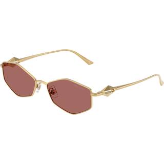 Jimmy Choo Kvinde JC4017 302369 Solbriller Metal Guld Violet Rund Normal