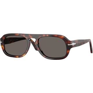 Persol Unisex PO3369S 24/B1 Solbriller Acetat Skildpadde Grå Pilot Normal