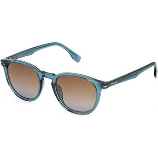 Police Mand SPLQ82 CHAMP 13 855 Solbriller Acetat Lyseblå Brun Pantos Normal Skygge