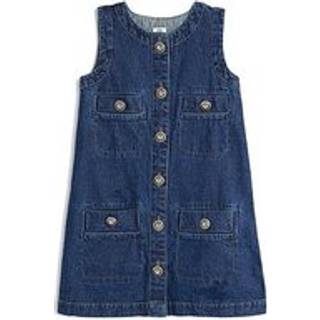 River Island Piger Button Denim Shift 100% Bomuld Kjole6 år (116cm)