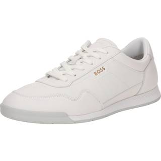 BOSS Black Herren Sneaker weiß Glattleder