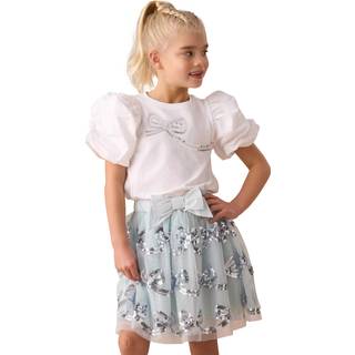 Angel & Rocket Angel & Rocket White Reene Puff Sleeve Top