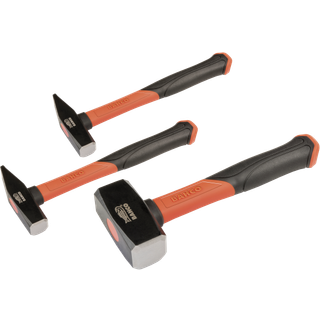 Hammer m/glasfiberskaft 300-500-1500g, sæt 3stk