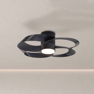 LED-loftventilator Rose sort DC-motor støjsvag Ø 65 cm CCT