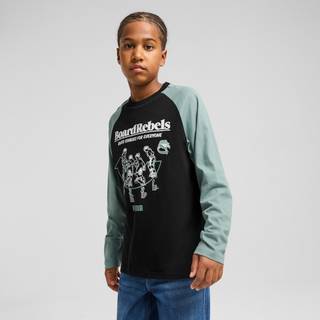 Men&#39;s Puma MID90S Longsleeve Tee Youth, Black, Size 13-14Y, Clothing - Black - 13-14Y
