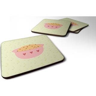 """" Caroline's Treasures Cookie Dough On Green Decorative Coasters 3.5 Multicolor """"