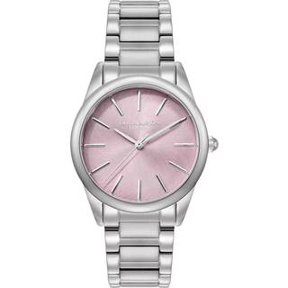 Olivia Burton Silver Glowful Purple Dial Watch