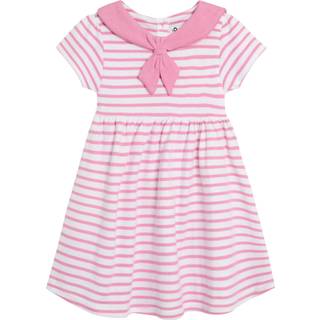 Jojo Maman Bébé JoJo Maman Bébé Pink Stripe Short Sleeve Sailor 100% Cotton Dress
