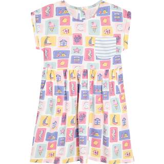 Jojo Maman Bébé JoJo Maman Bébé Blue Nautical Drop Shoulder Dress