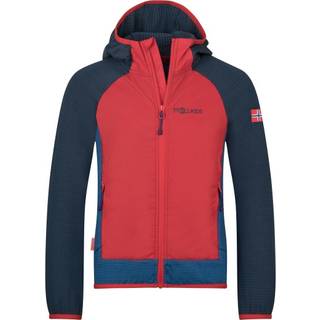 Trollkids Kid's Seiland Jacket Fleecejakke Børn størrelse 128 farve rød/blå