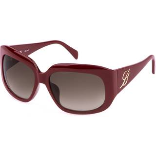 Blumarine Kvinde SBM865 08LA Solbriller Acetat Bordeaux Brun Firkantet Normal Skygge