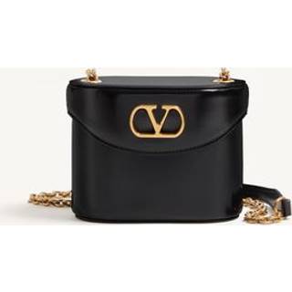 Valentino Garavani Vain VLogo leather vanity bag - black - One Size