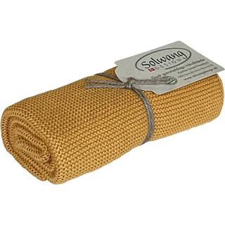 Solwang strikket håndklæde - Okker - Solwang Design