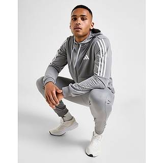adidas Poly 3-Stripes Linear Hoodie, Grå - M