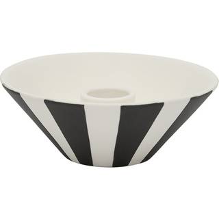 OYOY Toppu lysestage lav 4 cm White-black