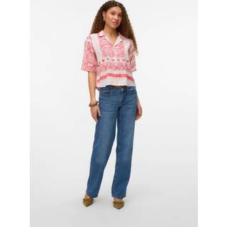 VERO MODA VERO MODA Red Paisley Printed Short Sleeve Shirt
