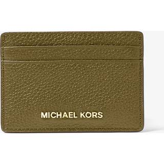 MK Pebbled Leather Card Case - Green - Michael Kors - ONE SIZE