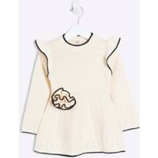 River Island River Island Cream Girls Rose Flippy Dress