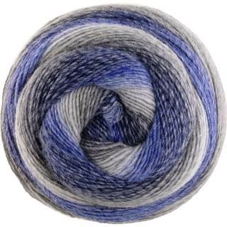 Lana Grossa Gomitolo Versione 455 Denim/Kongeblå/Gråblå/Lysegrå/Mellegrå/Mørkegrå/Sortblå Indhold:60% ren, ny uld, 40% polyakryl Vægt/længde:200 g = ca. 700 meter Anbefalede pinde:4.5-5 mm Strikkefasthed:10 x 10 cm = 19 m x 24 p Vask:Finvask 30℃ / Tørres fladt.