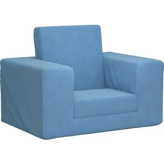 sofaseng til børn blødt plys blå