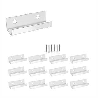 12 stk. vinylpladehylde vægmonteret 4 tommer klar albumpladeholder