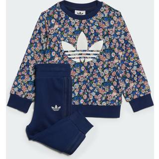 adidas Originals x Liberty London Crew Kids sæt - Night Indigo / Multicolor - 92