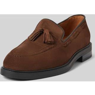 Selected Blake Suede Tassel Loafer Chocolate Brown