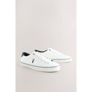 Next White Canvas Stag Trainers