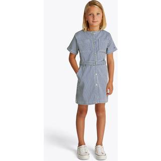 Stripe Belted Denim Dress