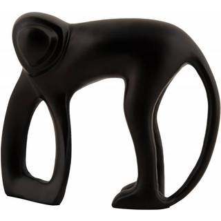 Figur abe sort metal H.15 cm