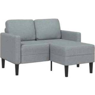 2-Personers Sofa Med Chaiselong L-Formet 125 Cm Stof - Lysegrå