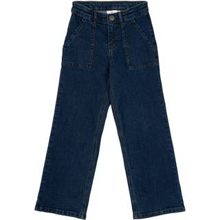 The New Nydia Brede Jeans Light Blue Denim Light Blue Denim 7-8 Y  Blå  7-8 år  kvinde