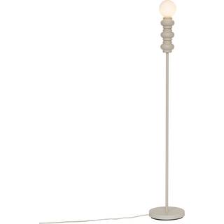 Retro gulvlampe beige med matglas - Fedde