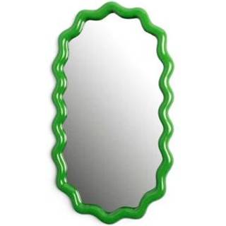 &k Amsterdam Mirrors And Clocks - 'Zigzag' mirror, green in Green Polyresin, glass