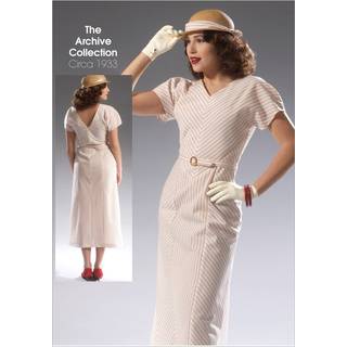 McCalls mønstre M7153 Misses 'kjole og bæltesymmønster af Archive Collection 1933 E5 (14-16-18-20-22)