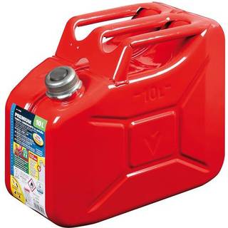 Benzin Og Dieseldunk Stål - Jerry Can Premium - UN & TÜV/GS Godkendt 10L Rød