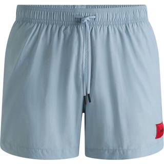 Fuldt forede badeshorts med rødt logomærkat
