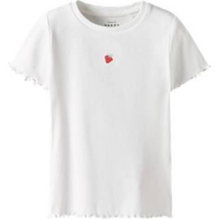 NAME IT T-shirt Vivemma Bright White Strawberry