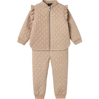 Moon Quilted Sæt, Light Taupe, 116 cm