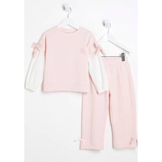 River Island Piger Hybrid Sleeve Sweat Sæt104110cm