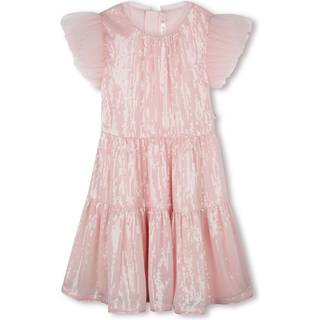 Billieblushtil piger. U21100 Lyserød pailletkjole (4años= 102cm), Casual, Pink, Viscose, Korte ærmer, børnetøj