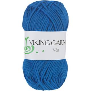 Viking Vår 422 Himmelblå Indhold: 100% Bomuld Vægt/længde: 50 gram = ca. 80 meter Anbefalede pinde: 4.50 mm Anbefalet hæklenål: 4 mm Strikkefasthed: 10 cm x 10 cm = 20 m Vask: Tåler maskinvask / Max 60°C / Skånevask / Tåler ikke skyllemiddel.