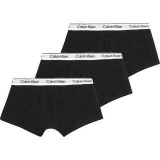 3 Pack Boys Trunks - Icon Cotton Stretch - Black - 14-16