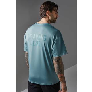 Mens Steel Training Dept Perforated Oversized T-shirt
