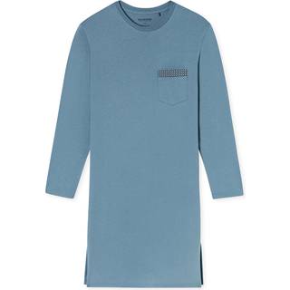 Schiesser Comfort Fit Nightwear Men Nightdress - Blue - Medium * Kampagne *