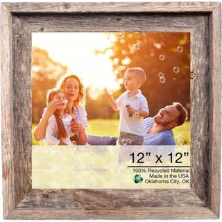 12x12 naturlig väderbitna grå bildram